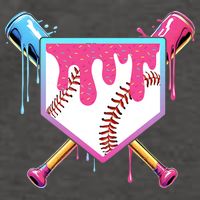 Baseball Drip For Boys Ice Cream Drip Youth Boys Baseball Vector Backpack
