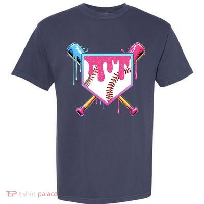 Baseball Drip For Boys Ice Cream Drip Youth Boys Baseball Garment-Dyed Heavyweight T-Shirt