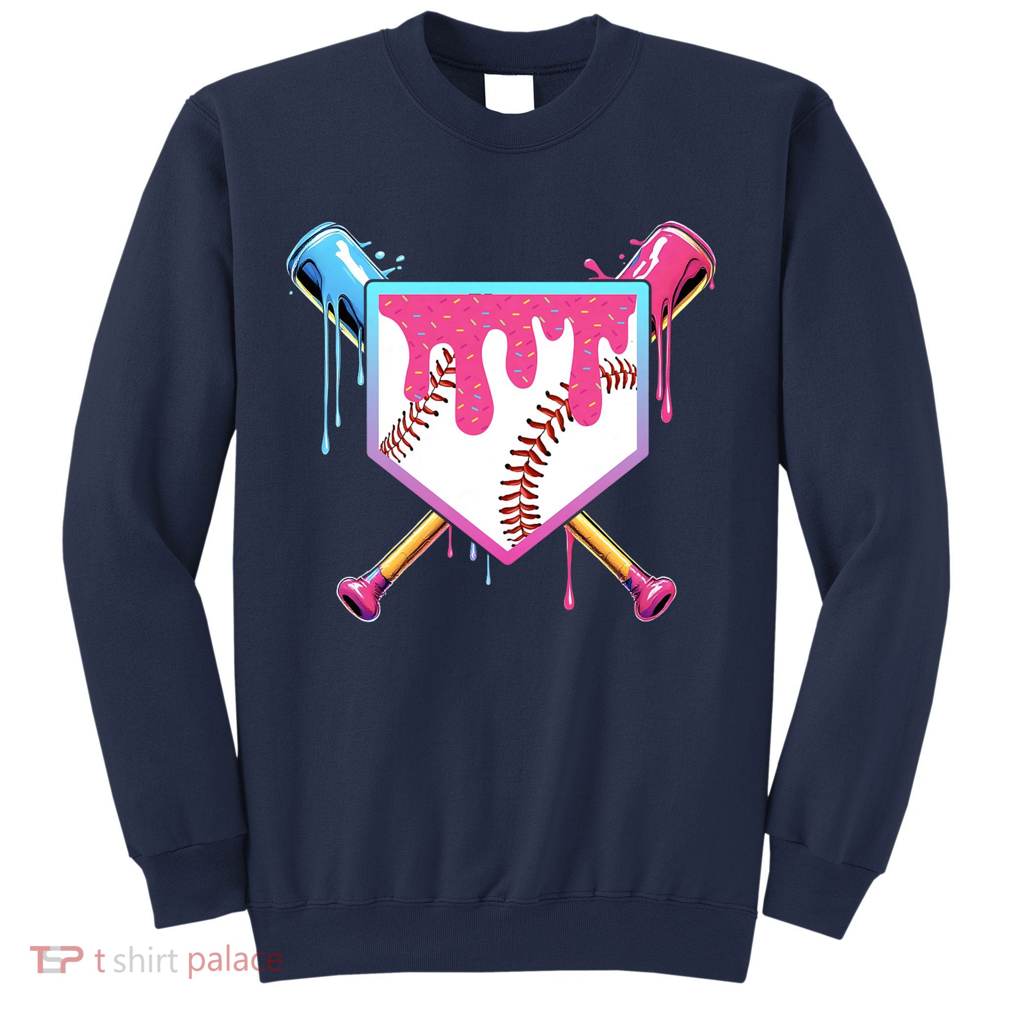 Baseball Drip For Boys Ice Cream Drip Youth Boys Baseball Sweatshirt
