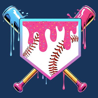Baseball Drip For Boys Ice Cream Drip Youth Boys Baseball T-Shirt