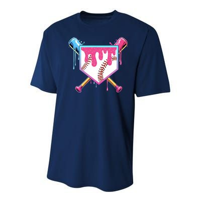 Baseball Drip For Boys Ice Cream Drip Youth Boys Baseball Youth Performance Sprint T-Shirt