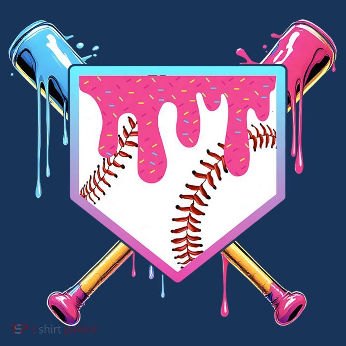 Baseball Drip For Boys Ice Cream Drip Youth Boys Baseball Premium T-Shirt