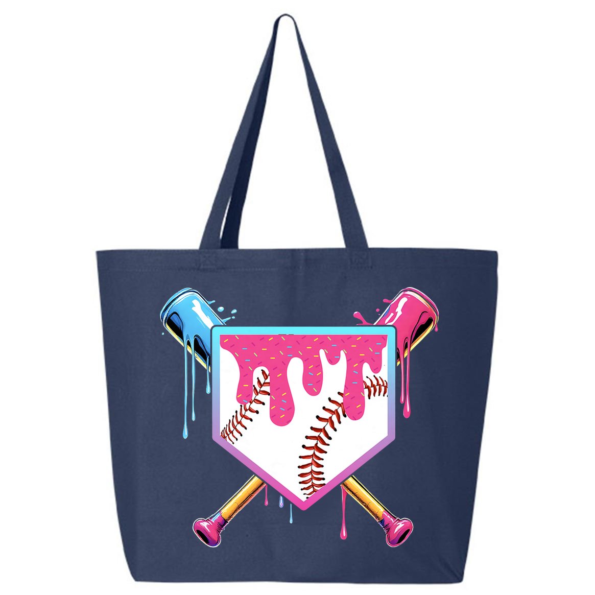 Baseball Drip For Boys Ice Cream Drip Youth Boys Baseball 25L Jumbo Tote