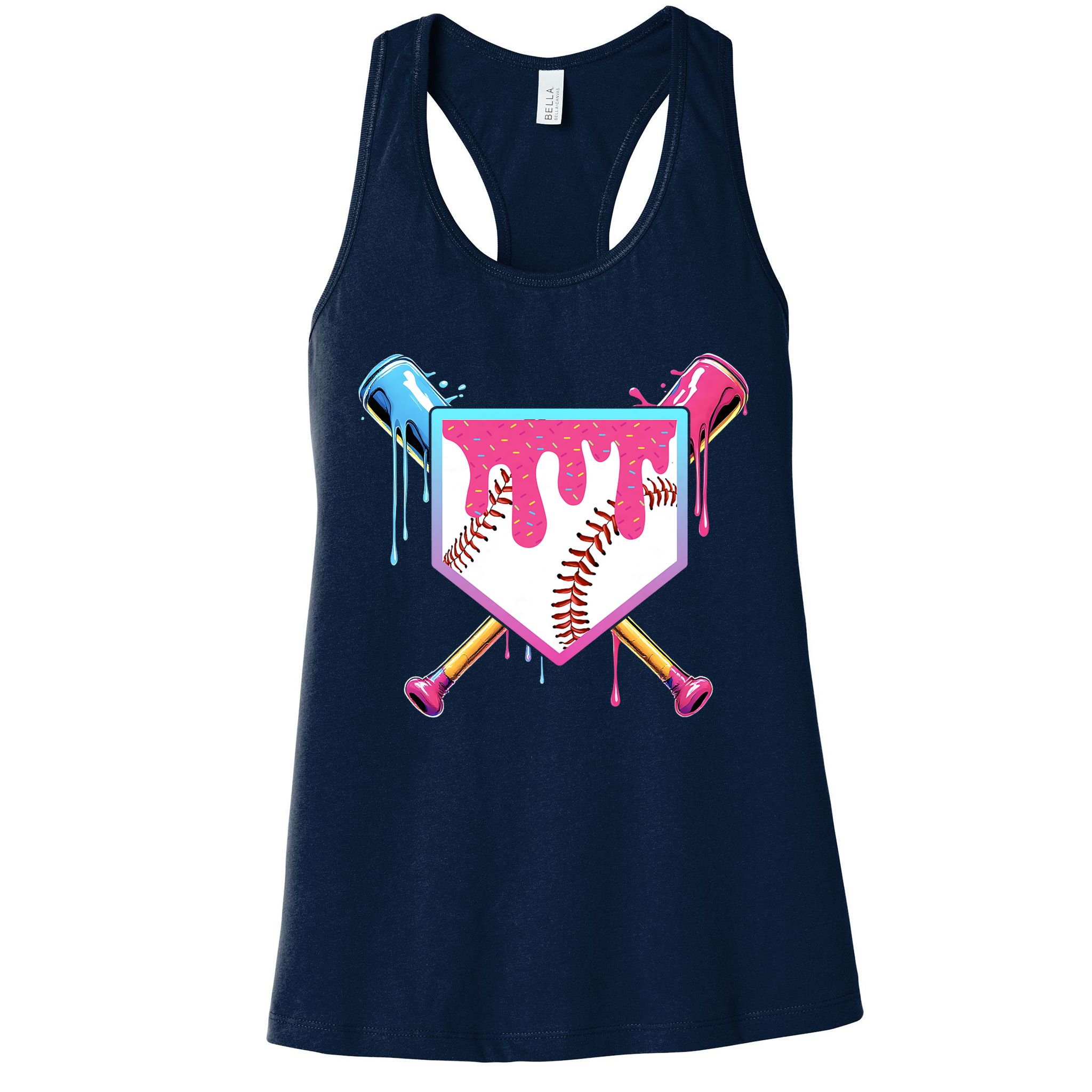 Baseball Drip For Boys Ice Cream Drip Youth Boys Baseball Womens Tank Top