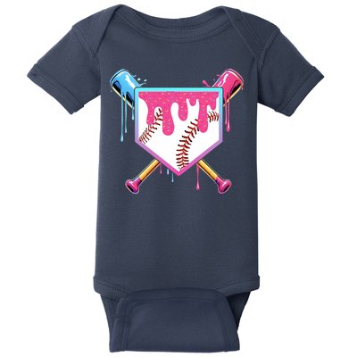 Baseball Drip For Boys Ice Cream Drip Youth Boys Baseball Baby Bodysuit