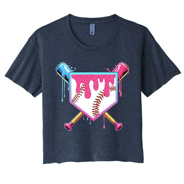 Baseball Drip For Boys Ice Cream Drip Youth Boys Baseball Crop Top