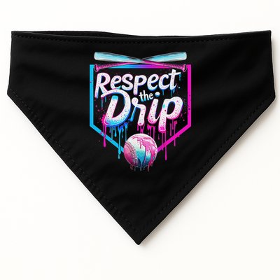 Baseball Drip For Ice Cream Drip Respect The Drip USA-Made Doggie Bandana