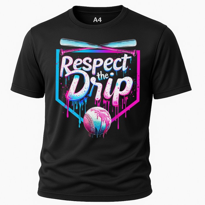 Baseball Drip For Ice Cream Drip Respect The Drip Cooling Performance Crew T-Shirt