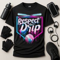 Baseball Drip For Ice Cream Drip Respect The Drip Cooling Performance Crew T-Shirt