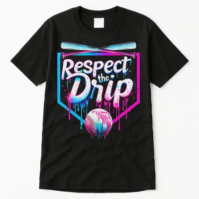 Baseball Drip For Ice Cream Drip Respect The Drip Tall T-Shirt