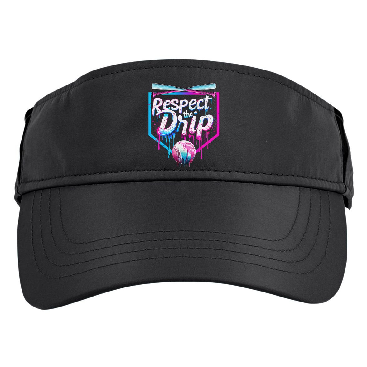 Baseball Drip For Ice Cream Drip Respect The Drip Adult Drive Performance Visor