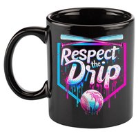 Baseball Drip For Ice Cream Drip Respect The Drip 11oz C Handle Ceramic Mug