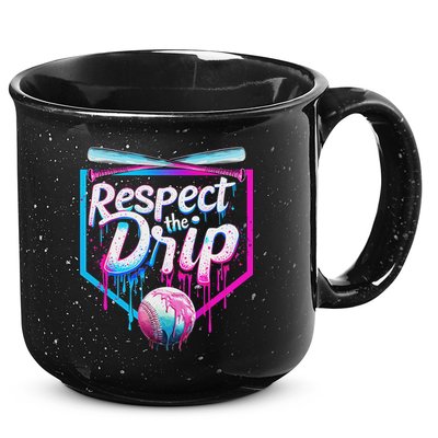 Baseball Drip For Ice Cream Drip Respect The Drip 15oz Campfire Ceramic Mug