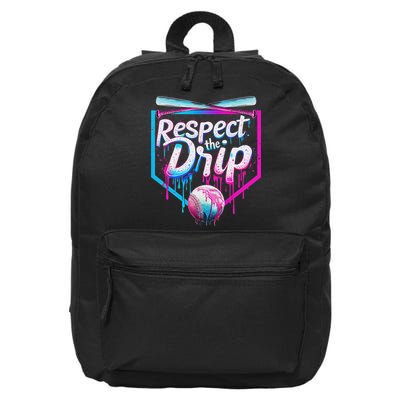 Baseball Drip For Ice Cream Drip Respect The Drip 16 in Basic Backpack