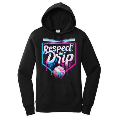 Baseball Drip For Ice Cream Drip Respect The Drip Women's Pullover Hoodie
