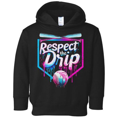 Baseball Drip For Ice Cream Drip Respect The Drip Toddler Hoodie