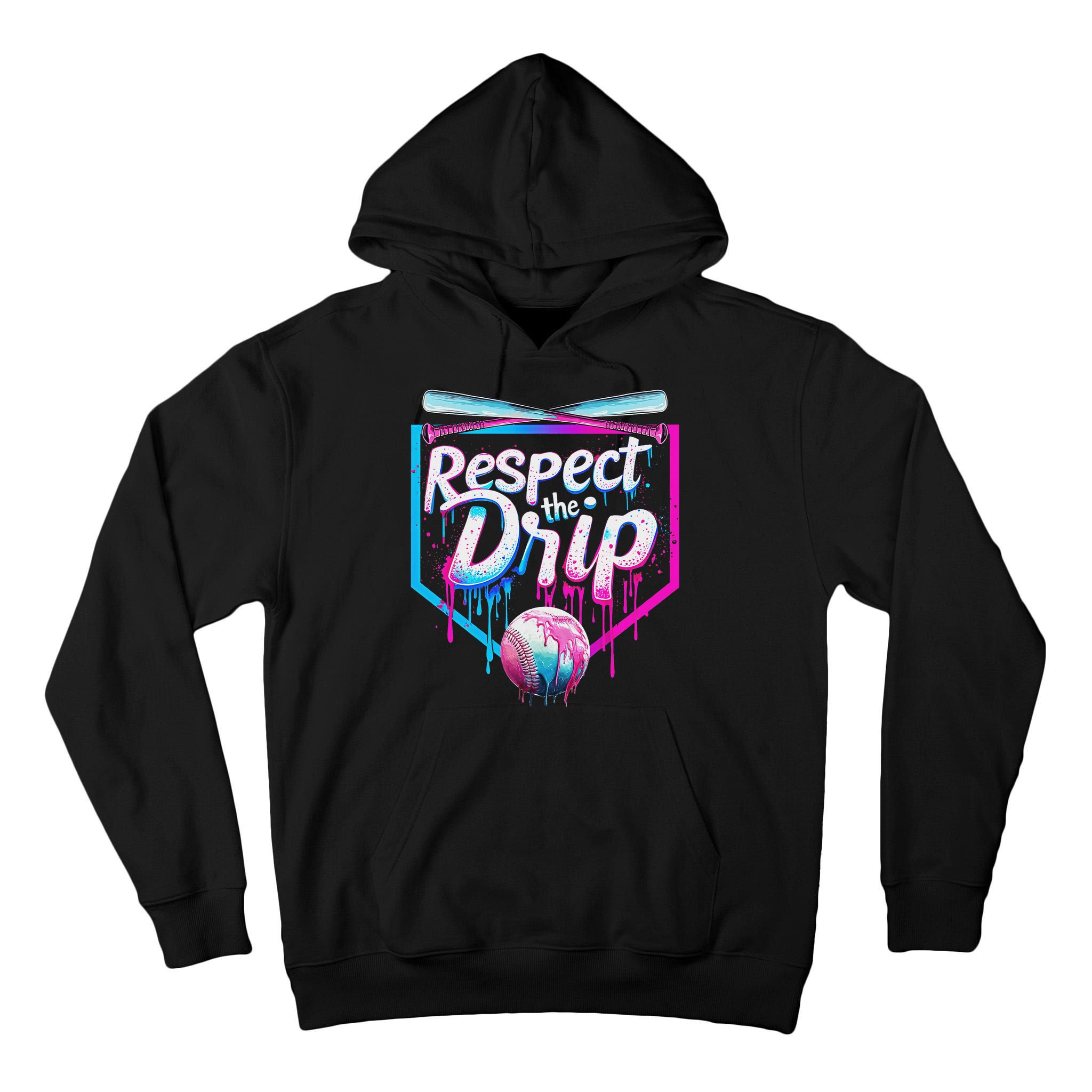 Baseball Drip For Ice Cream Drip Respect The Drip Tall Hoodie