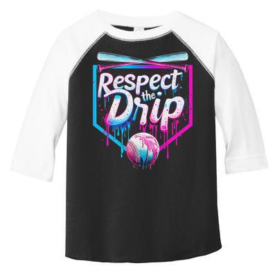 Baseball Drip For Ice Cream Drip Respect The Drip Toddler Fine Jersey T-Shirt