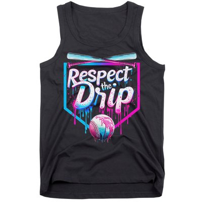 Baseball Drip For Ice Cream Drip Respect The Drip Tank Top
