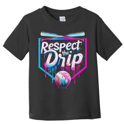 Baseball Drip For Ice Cream Drip Respect The Drip Toddler T-Shirt