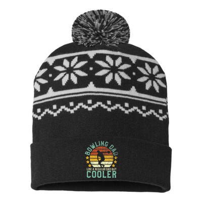 Bowling Dad Funny Fathers Day Gift For Bowler USA-Made Snowflake Beanie