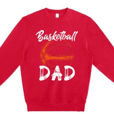 Basketball Dad For Men Family Matching Basketball Ballers Premium Crewneck Sweatshirt