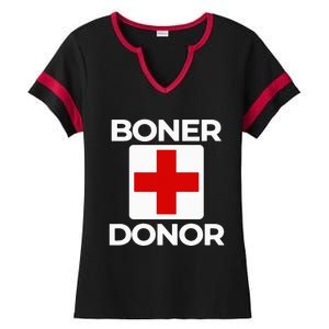 Boner Donor Funny Halloween Ladies Halftime Notch Neck Tee