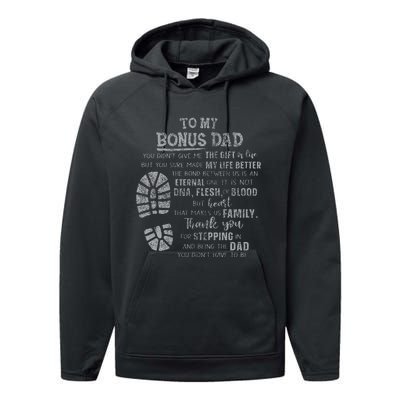 Bonus Dad FatherS Day From Daughter Son Performance Fleece Hoodie