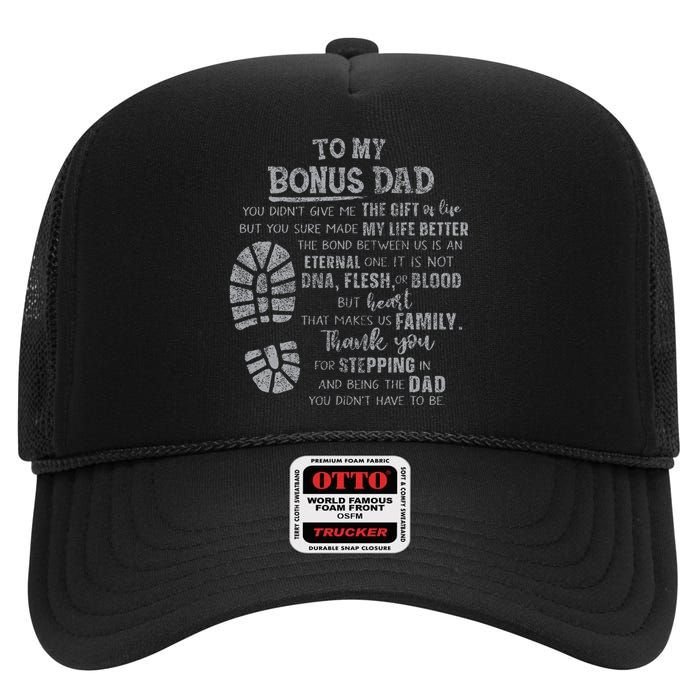 Bonus Dad FatherS Day From Daughter Son High Crown Mesh Back Trucker Hat