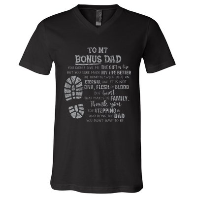 Bonus Dad FatherS Day From Daughter Son V-Neck T-Shirt