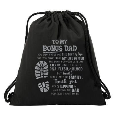 Bonus Dad FatherS Day From Daughter Son Drawstring Bag