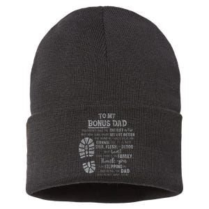 Bonus Dad FatherS Day From Daughter Son Sustainable Knit Beanie