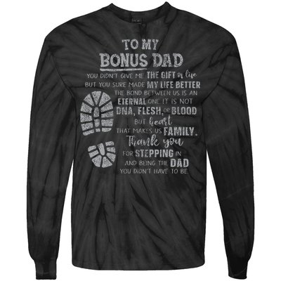 Bonus Dad FatherS Day From Daughter Son Tie-Dye Long Sleeve Shirt