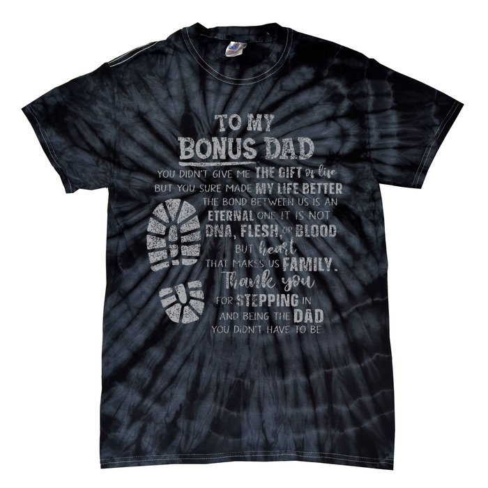 Bonus Dad FatherS Day From Daughter Son Tie-Dye T-Shirt