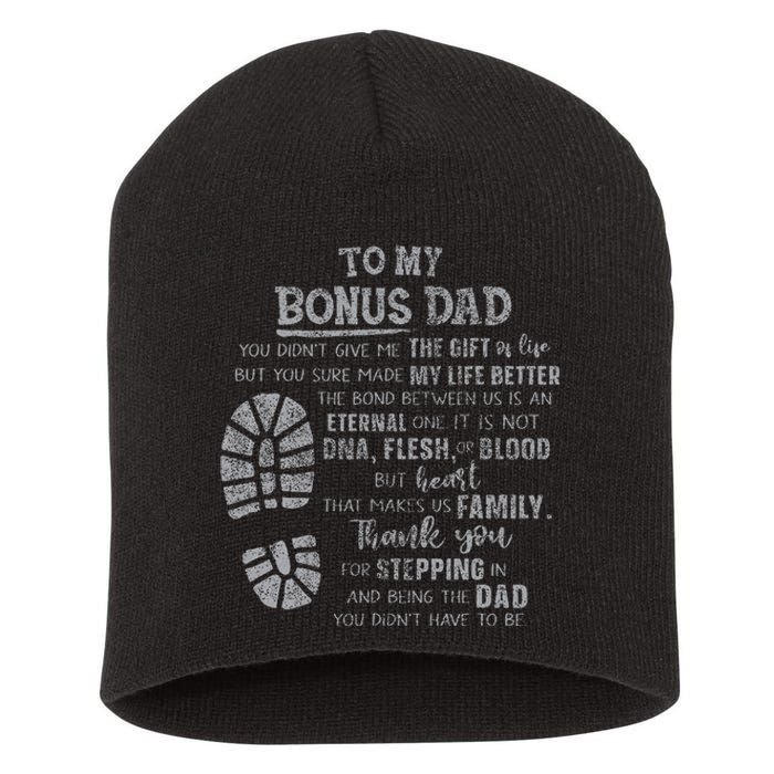 Bonus Dad FatherS Day From Daughter Son Short Acrylic Beanie