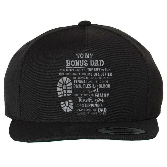 Bonus Dad FatherS Day From Daughter Son Wool Snapback Cap