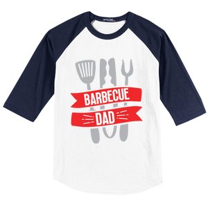 Barbecue Dad Father Bbq Grill Daddy Papa Fathers Day Gift Baseball Sleeve Shirt