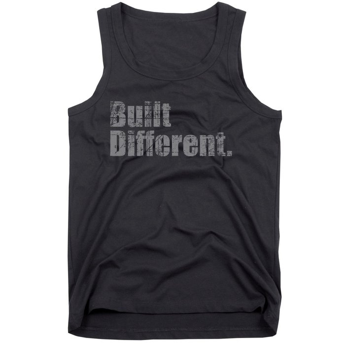 Built Different Funny Vintage Tank Top