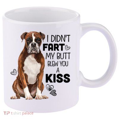 Boxer Dog Funny Tshirt For Dog Mom, Dog Dad, Dog Lover Gift 11oz C Handle Ceramic Mug