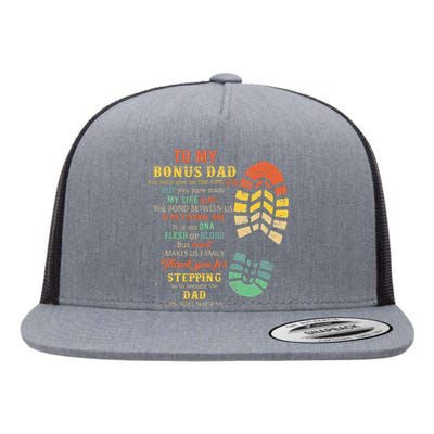 Bonus Dad From Stepdad For Daughter Son Flat Bill Trucker Hat