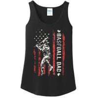 Baseball Dad Flag Gifts Dad Baseball Ladies Essential Tank