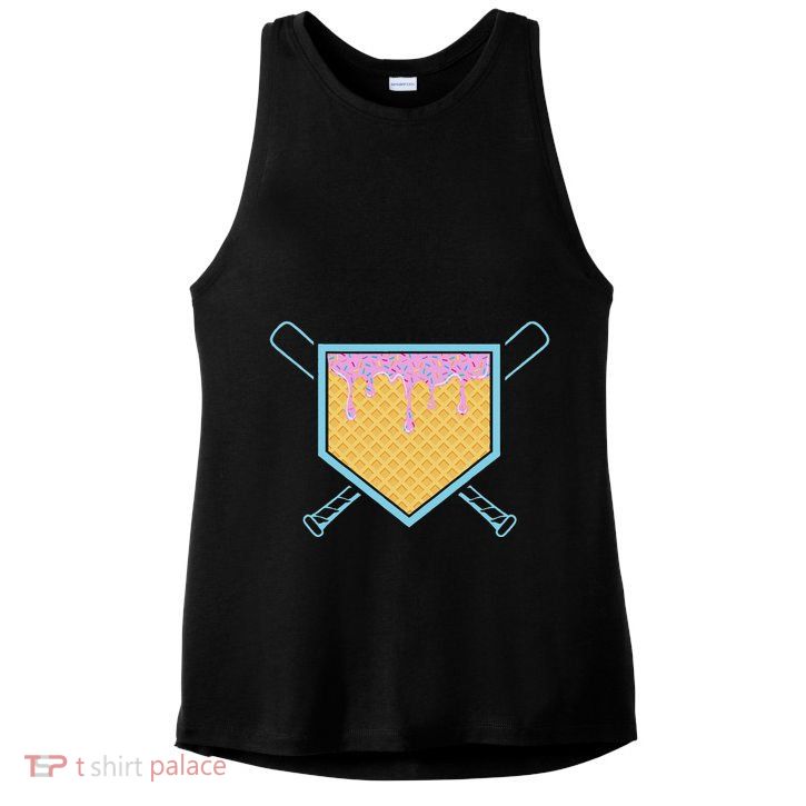 Baseball Drip For Ice Cream Drip Baseball Ladies PosiCharge Tri-Blend Wicking Tank