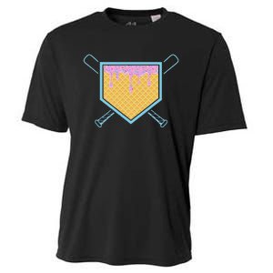 Baseball Drip For Ice Cream Drip Baseball Cooling Performance Crew T-Shirt