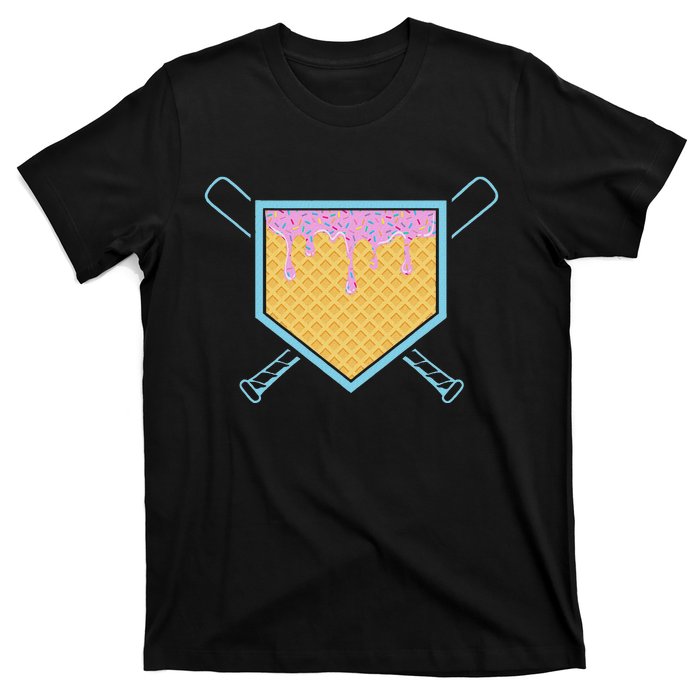 Baseball Drip For Ice Cream Drip Baseball T-Shirt