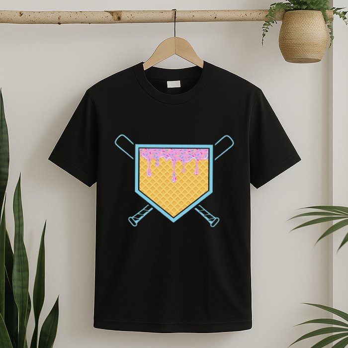 Baseball Drip For Ice Cream Drip Baseball T-Shirt
