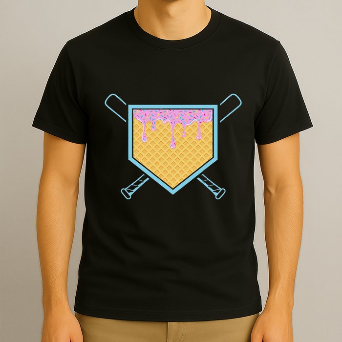 Baseball Drip For Ice Cream Drip Baseball T-Shirt