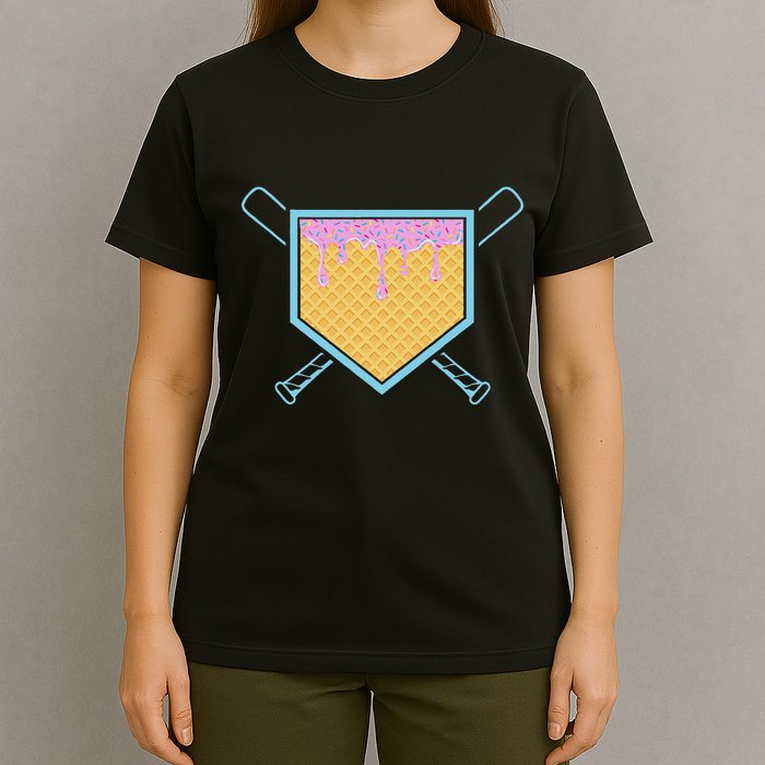 Baseball Drip For Ice Cream Drip Baseball T-Shirt
