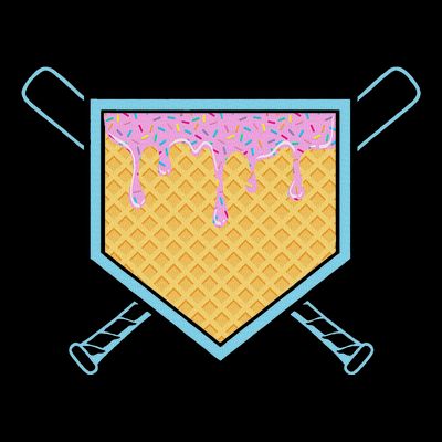 Baseball Drip For Ice Cream Drip Baseball T-Shirt