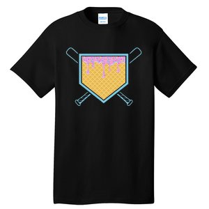 Baseball Drip For Ice Cream Drip Baseball Tall T-Shirt