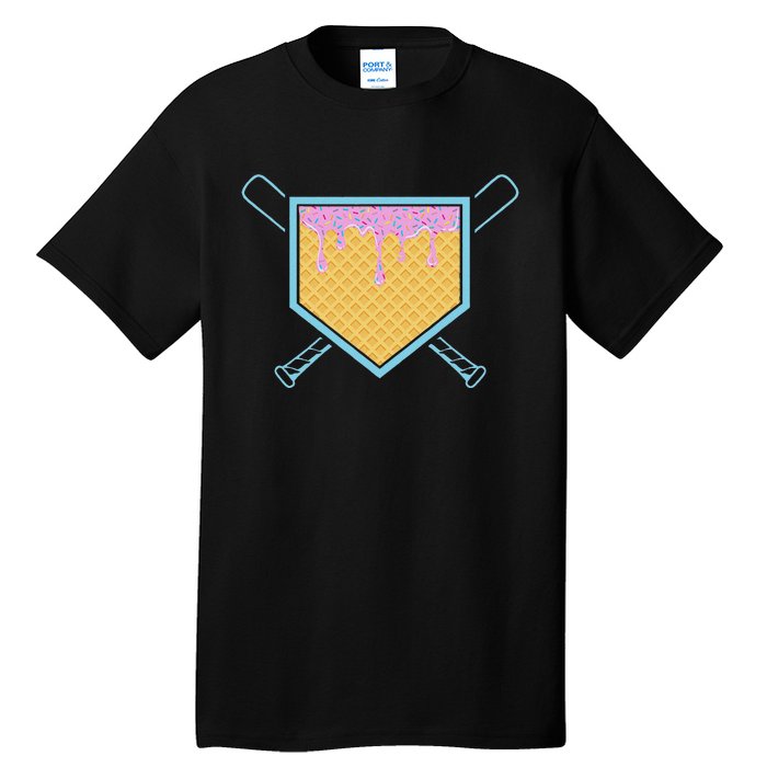 Baseball Drip For Ice Cream Drip Baseball Tall T-Shirt